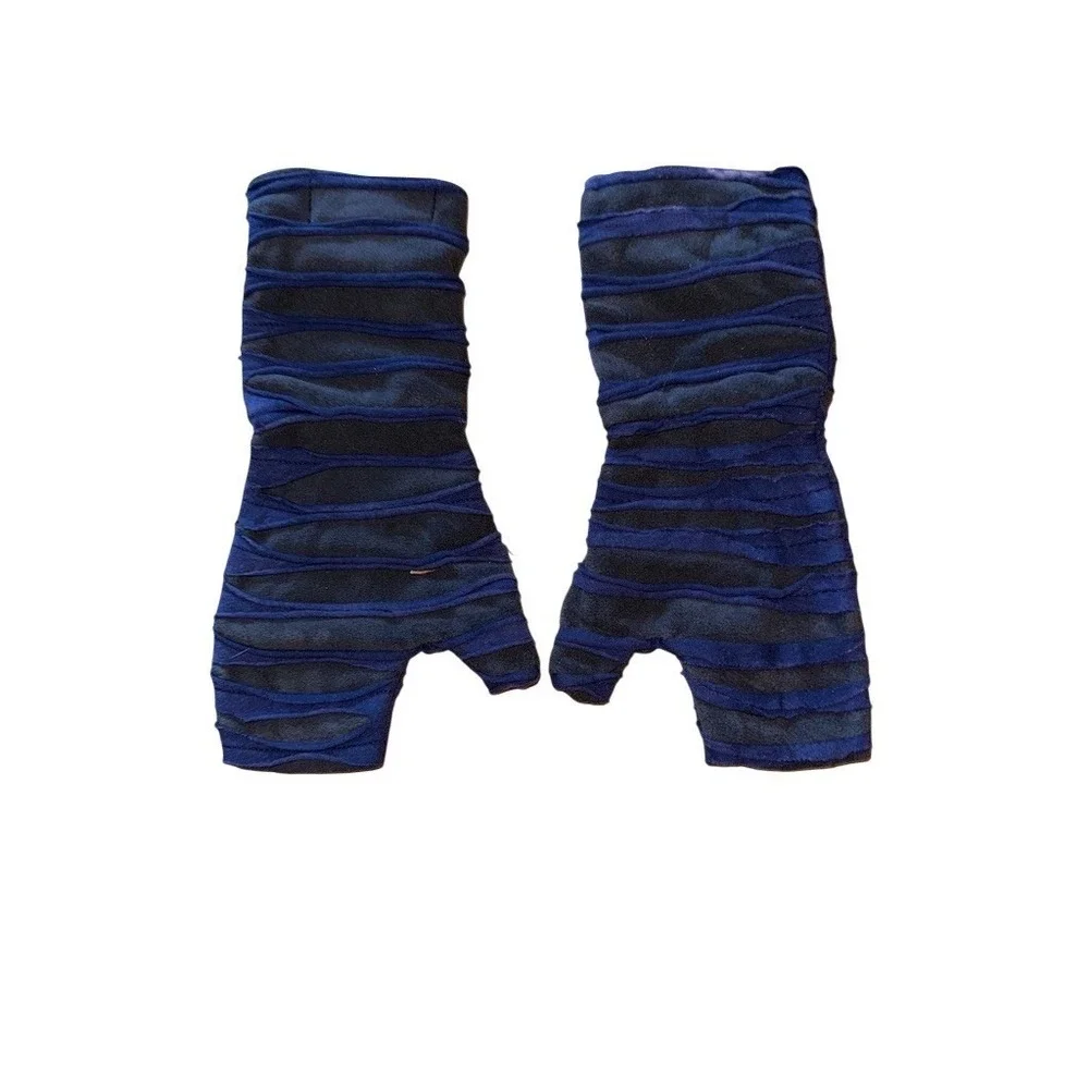 Rising Tide Arm‎ Warmers Gloves Womens OS Blue Fingerless Floral festival boho